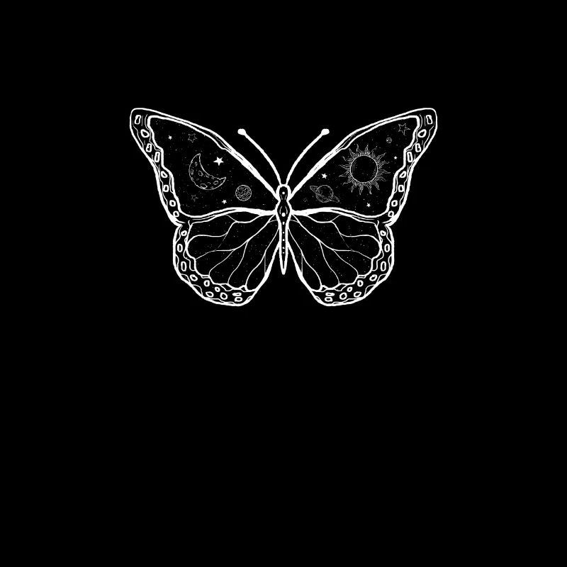 Celestial Aesthetic Butterfly Galaxy Sun Moon