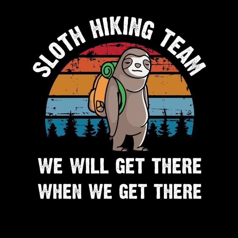 Faultier Sloth Wandern Wanderer Wanderweg Geschenk