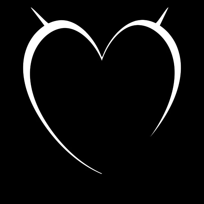 Heart White Simple Design