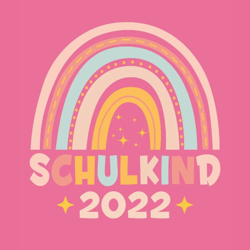 Schulkind 2022 Bunter Regenbogen