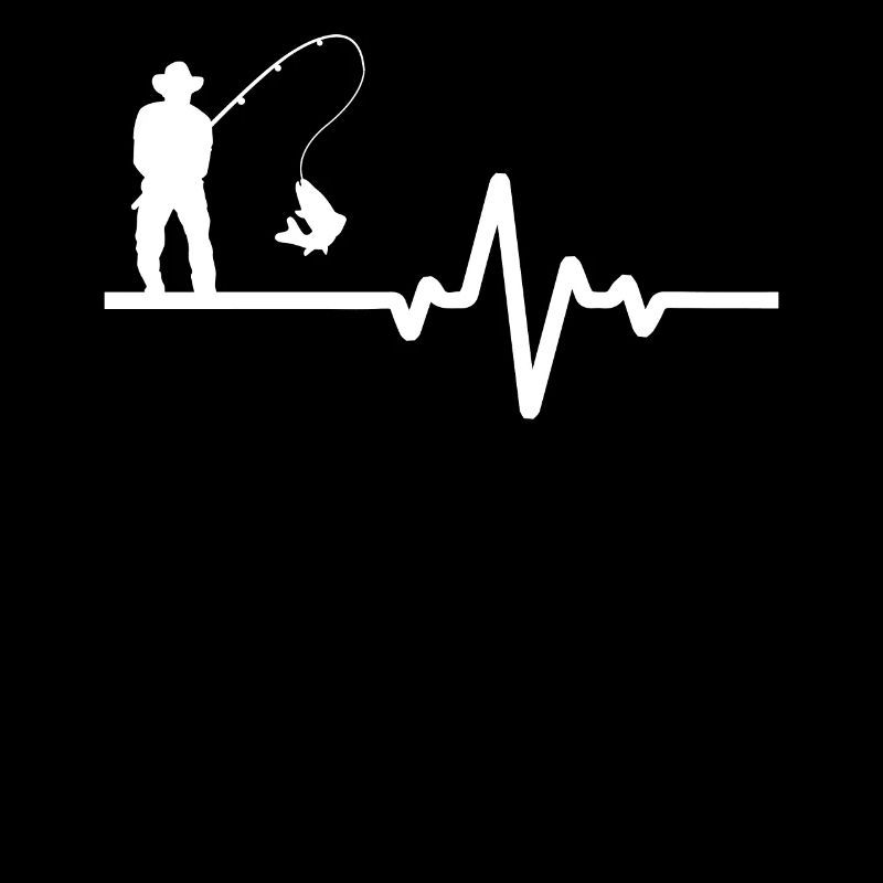 Hobby angler with ECG line