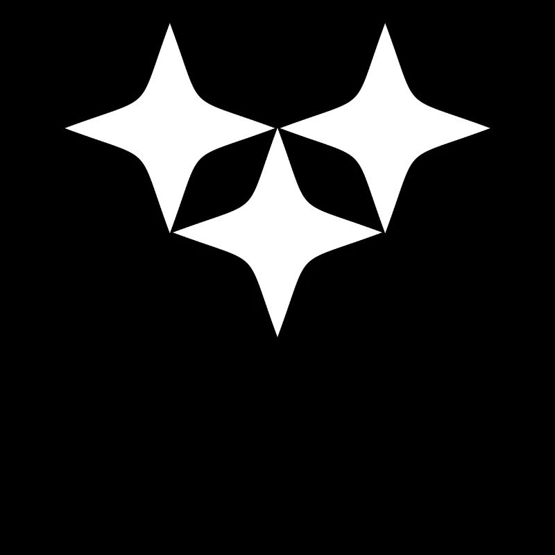 Trois étoiles blanches