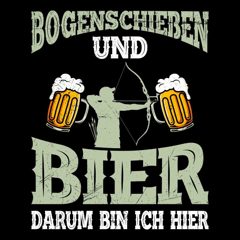 Bogenschießen und Bier Männer