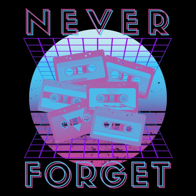 Never Forget Retro 80er 90er Nostalgie