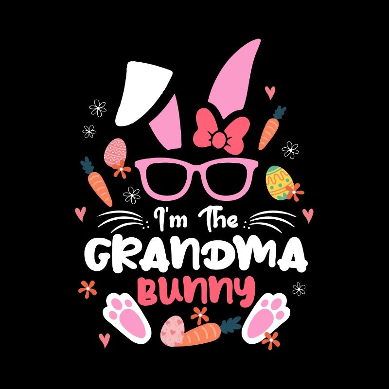 Im The Grandma Rabbit Easter Rabbit Ear Sunglass