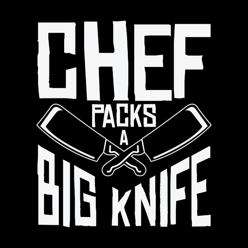 Chefkoch Großes Messer Schneiden Kochen Mahlzeiten