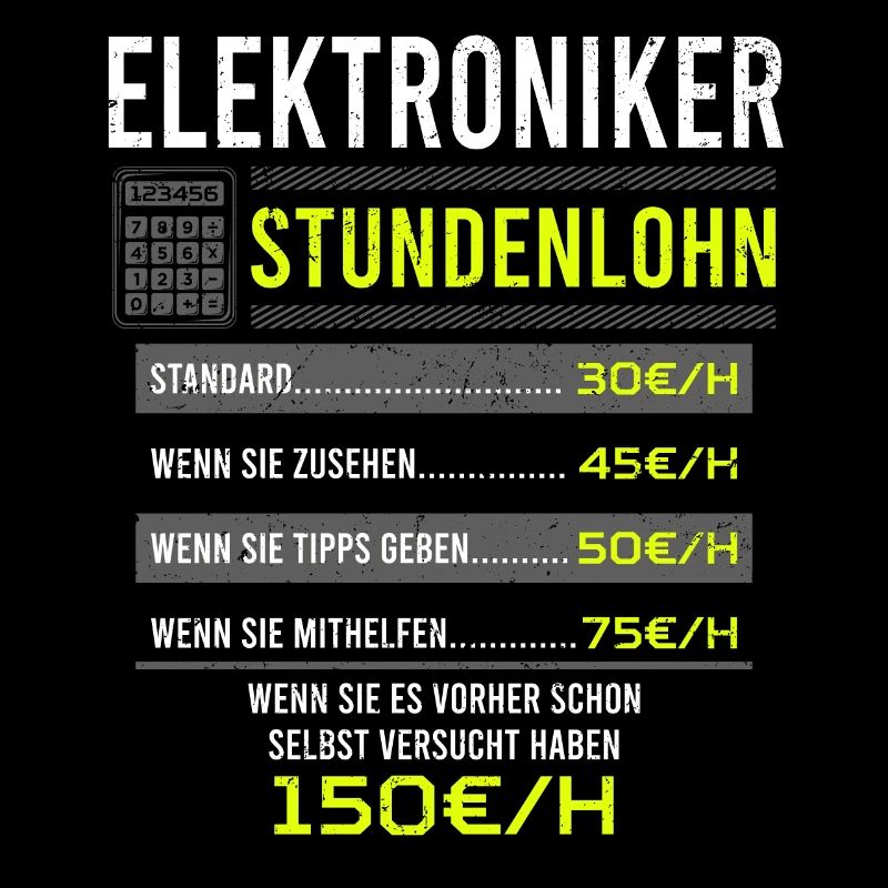 Elektroniker Spruch Arbeitsshirt Kollegen Geschenk