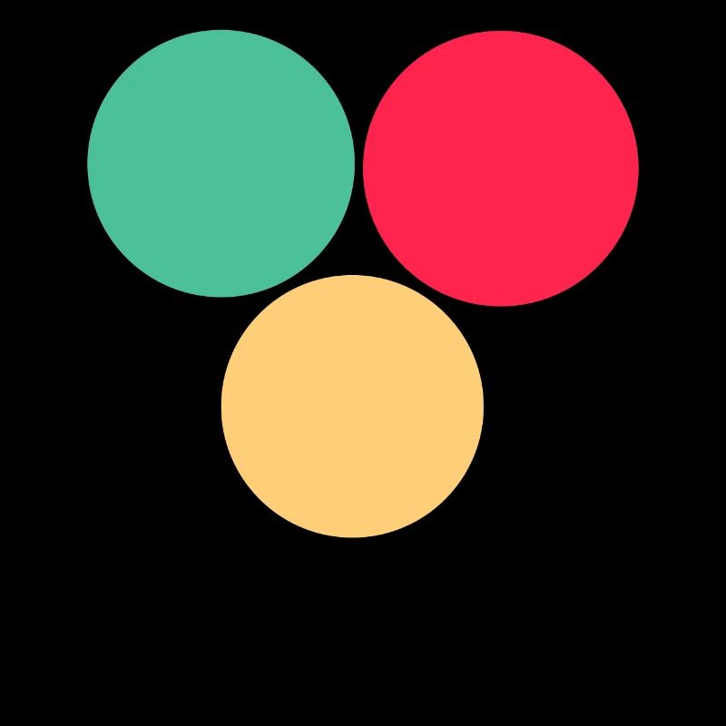Trois cercles- vert- rouge- jaune