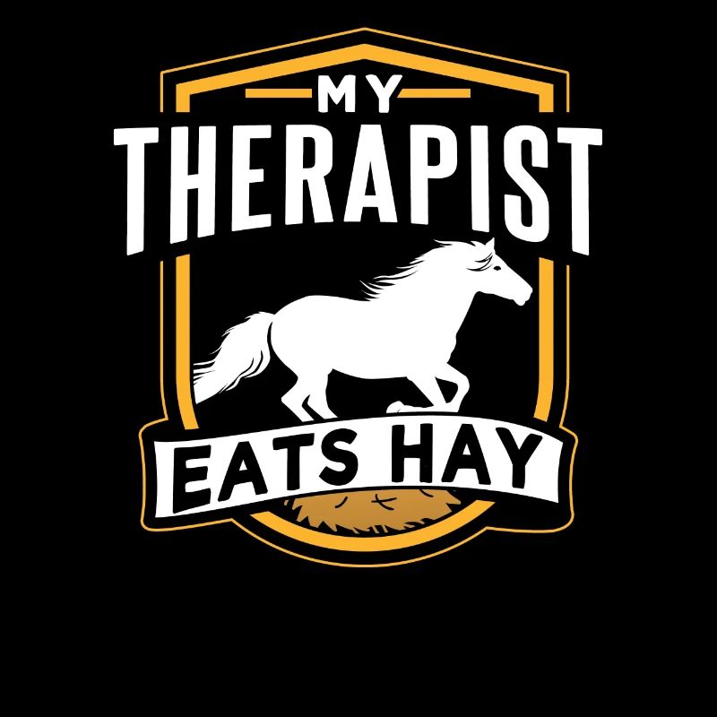Mon thérapeute mange du foin à cheval
