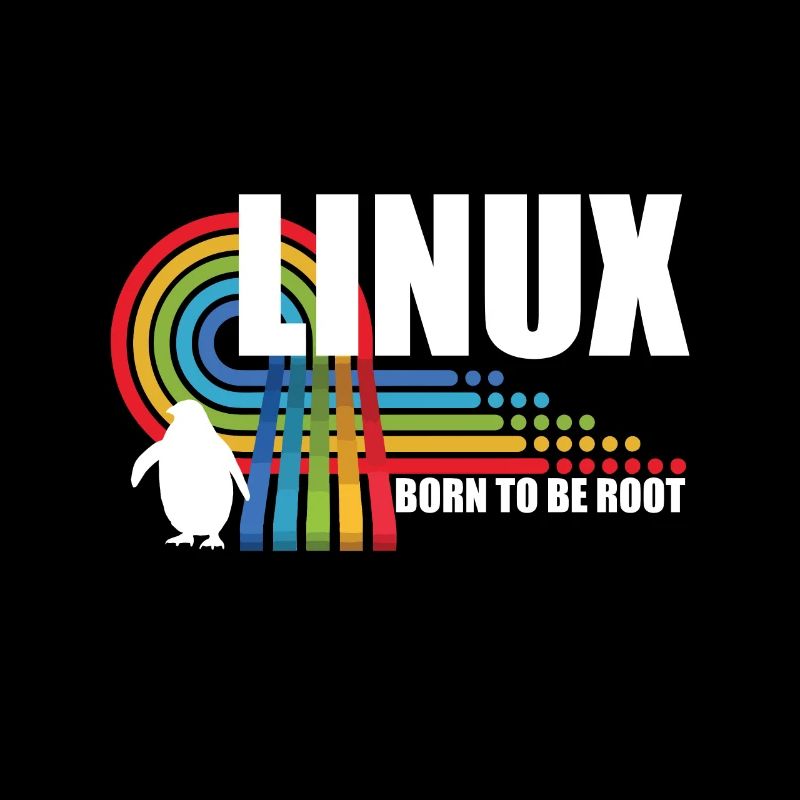 Né pour être Root Penguin Linux Nerd Coding Geek