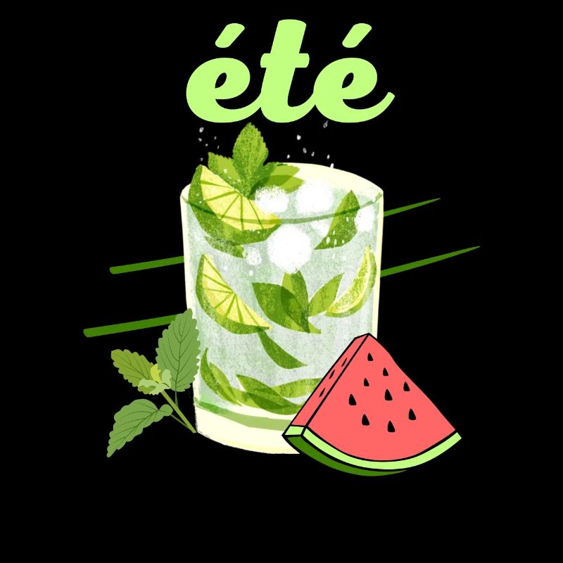 été cocktail mojito pastèque couleurs vives