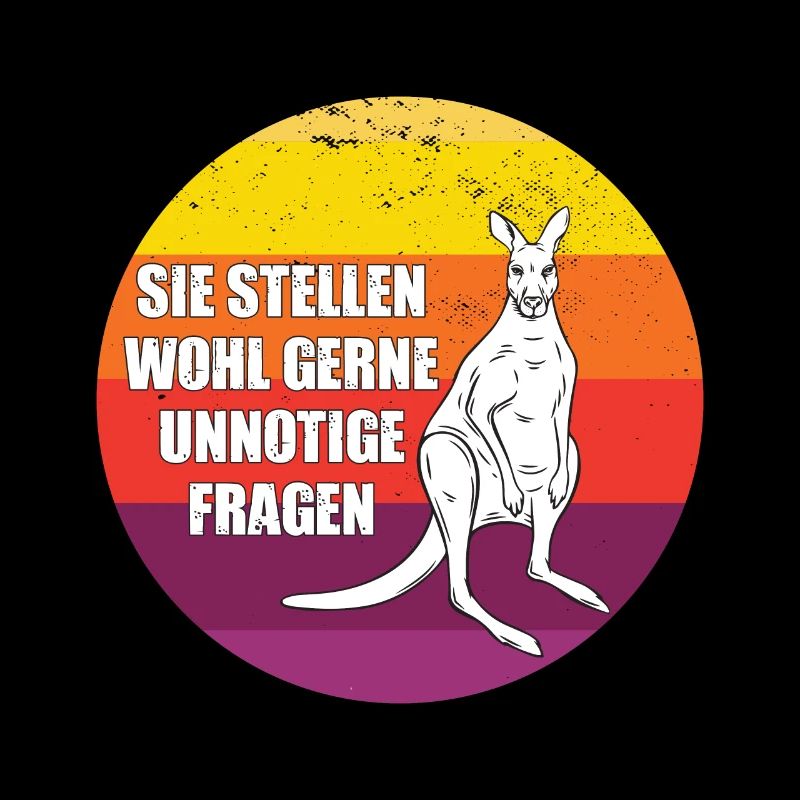 Känguru Retro Beuteltiere Australien