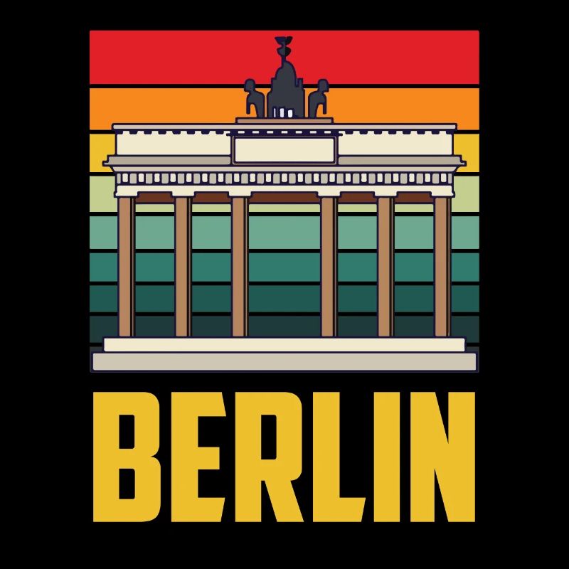 Berlin Brandenburg Gate Retro German