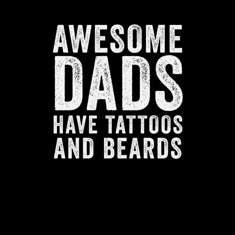 Papa Tattoo Bart Vater Spruch Geschenk