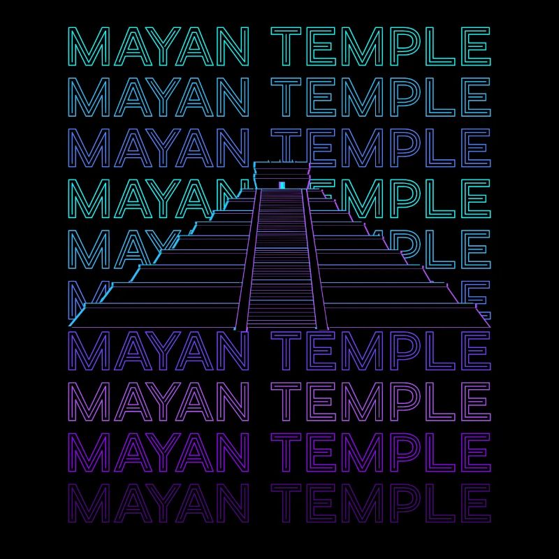 Maya-Pyramide Maya-Tempel Ancient Maya Retro