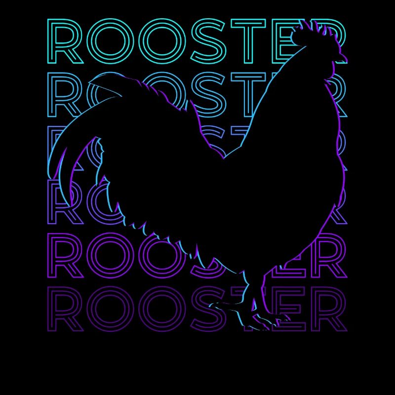 Rooster Chicken Retro