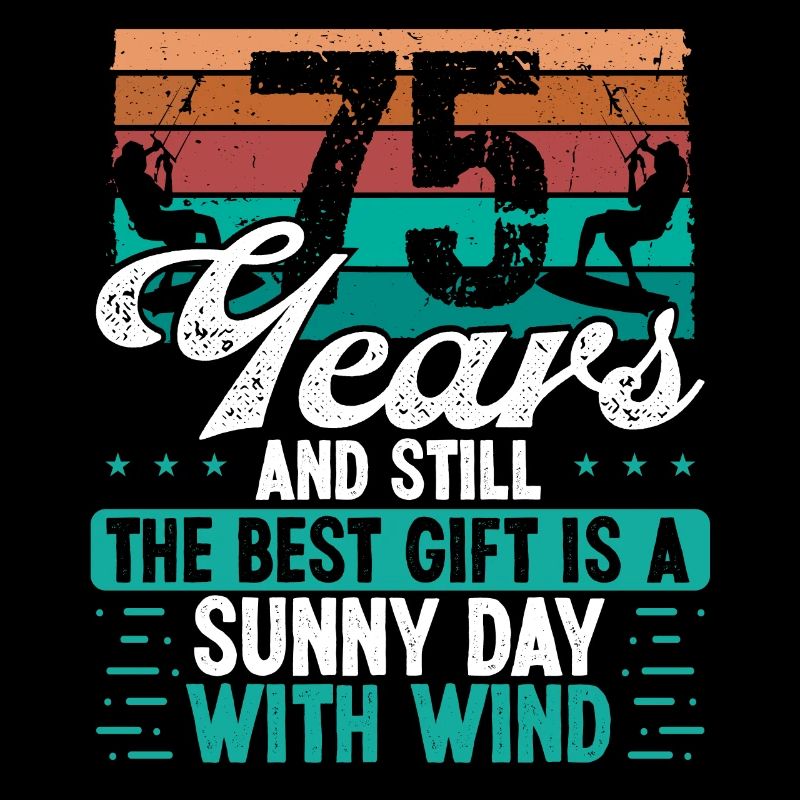 Kitesurfeur de 75 ans Kitesurfer 75 Anniversaire