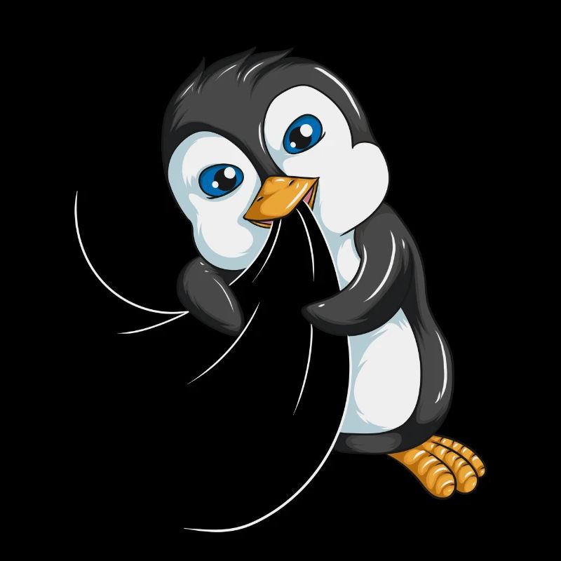 Petit mignon empereur pingouin plongée océan
