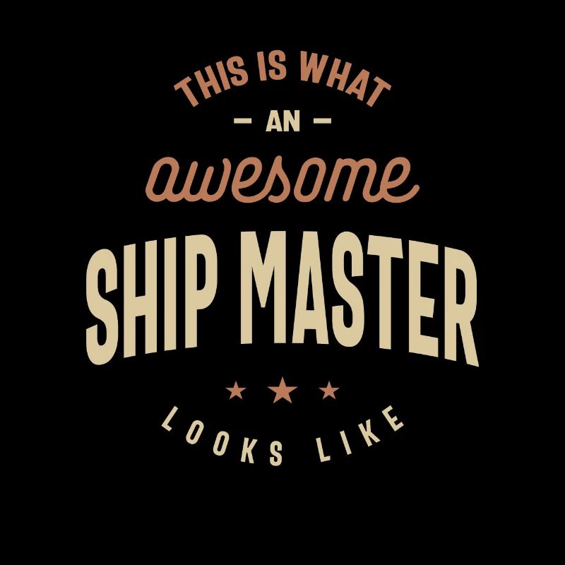 Funny Awesome Ship Master Job Occupation