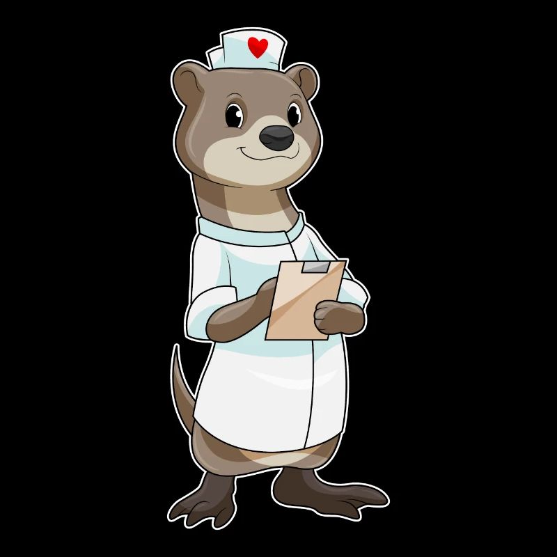 Otter als Krankenschwester mit Herz