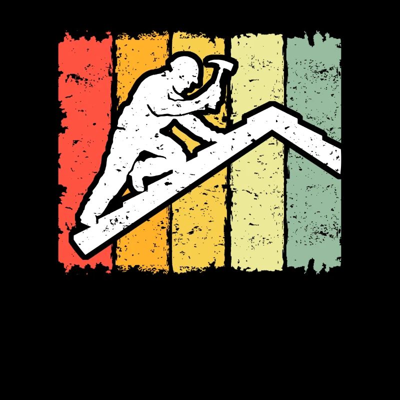 Dachdecker Motiv Dachdecken
