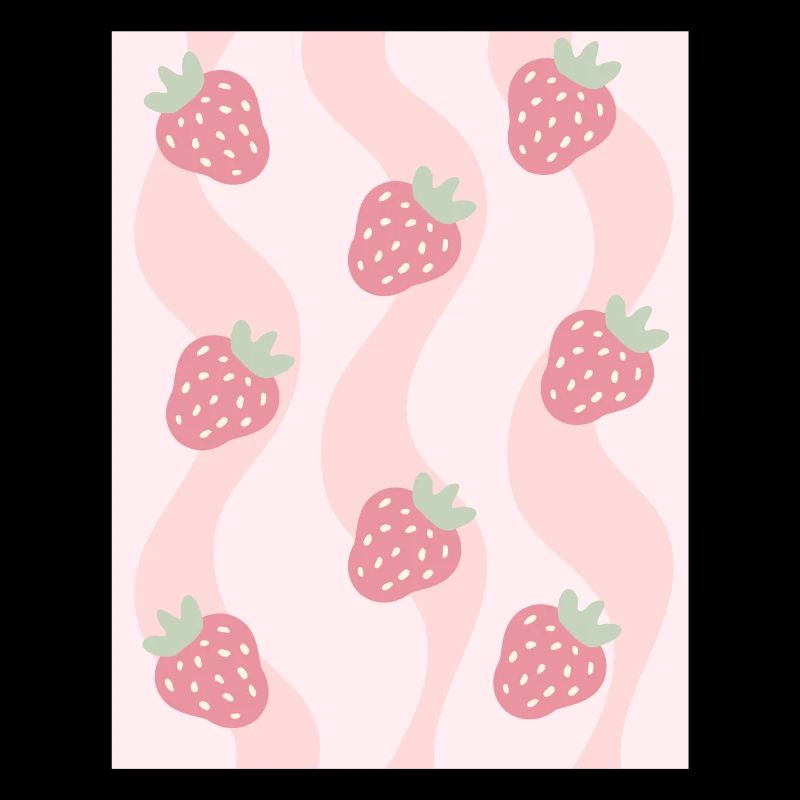 Danish Pastel Aesthetics Strawberries