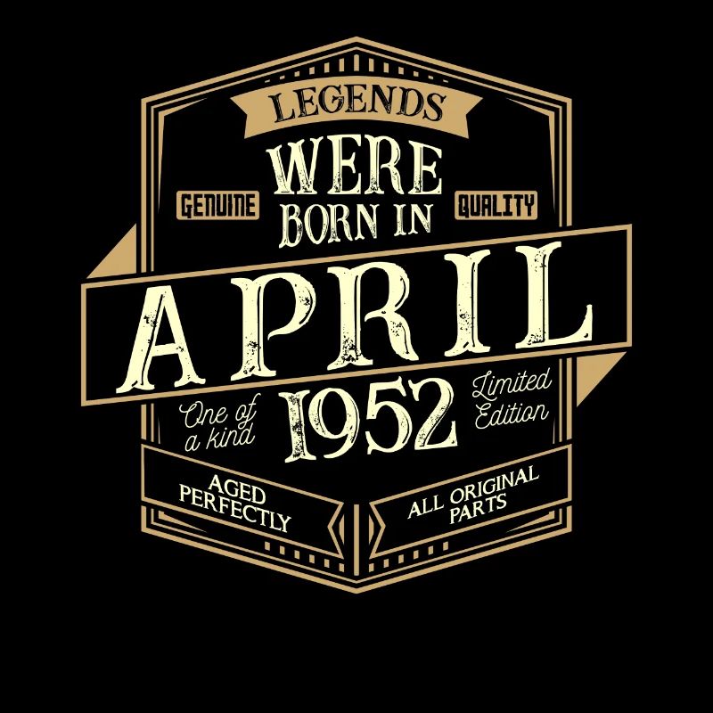 April 1952 Geburtstag Mann