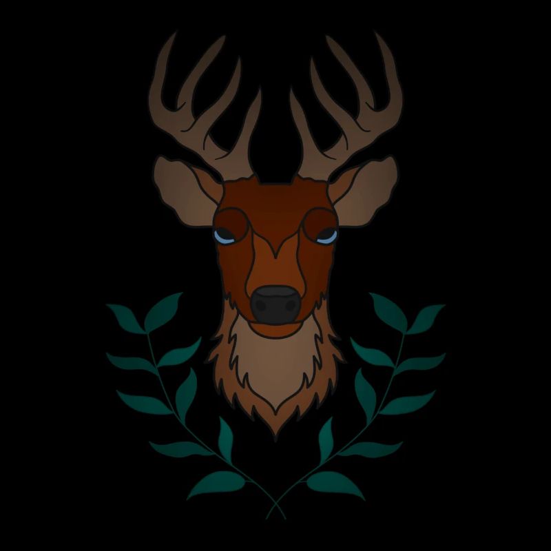 Bois de cerf rouge avec des bois de cerf