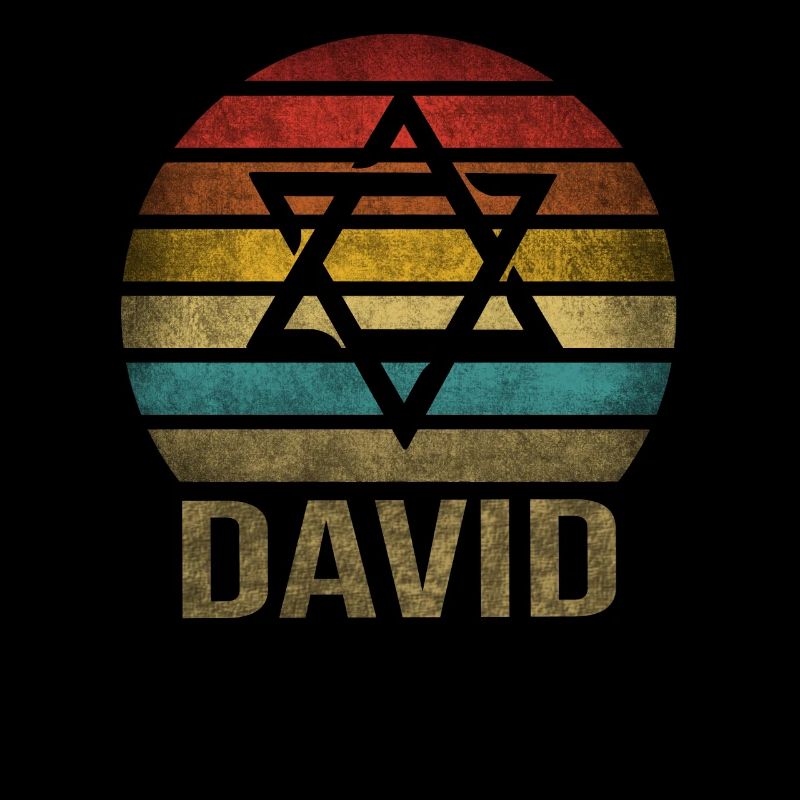 Étoile juive de David Religion Rétro Coucher de soleil