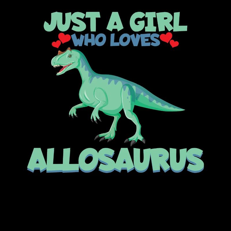 Nur ein M�dchen, das Allosaurus Dinosaurier M�dche
