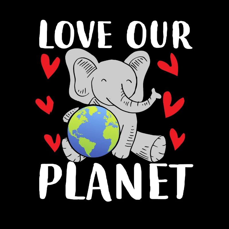 Love Our Planet Elefant Erde