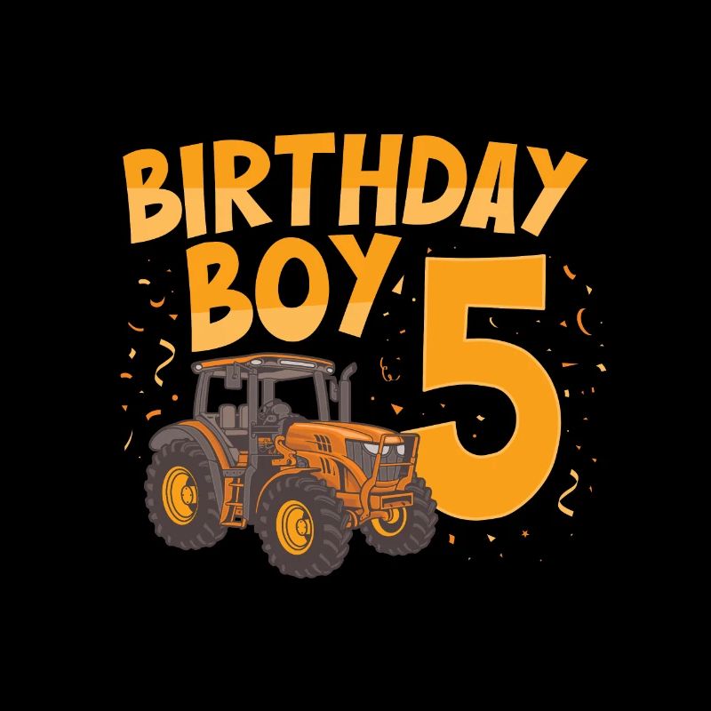 Bithday boy 5 tractor
