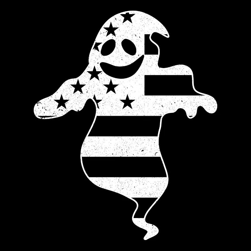 Halloween Ghost America Flag Ghost Halloween Ghost