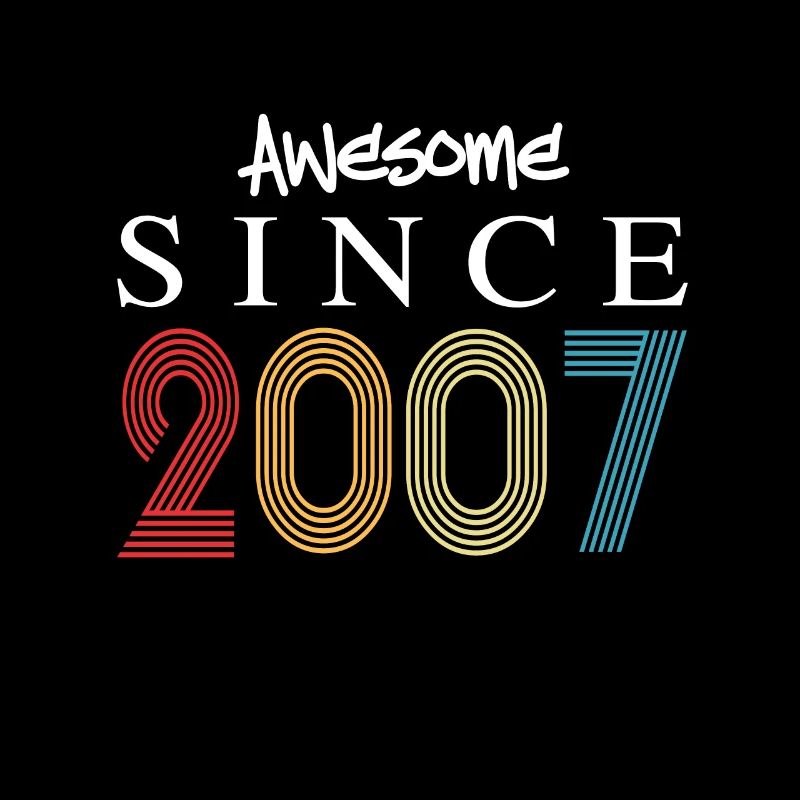 Awesome Since 2007 Geburtstag 2007 Vintage 2007