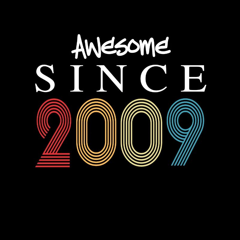 Awesome Since 2009 Geburtstag 2009 Vintage 2009