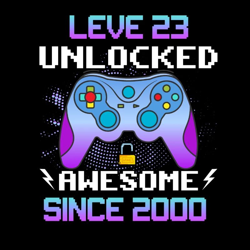 Level 23 Unlocked Awesome Since 2000 Funny Gamer