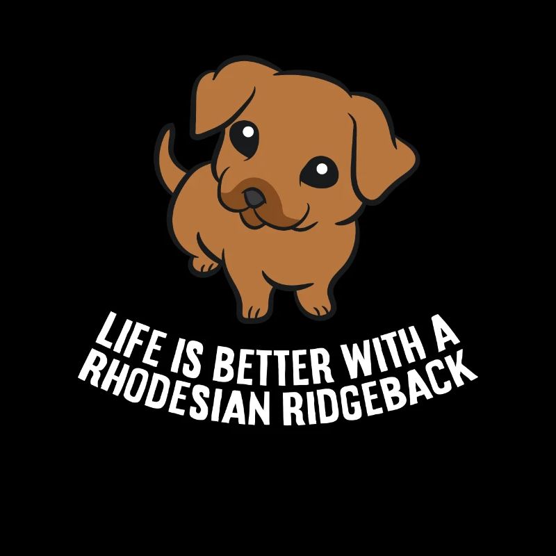 La vie est meilleure avec un chien Rhodesian Ridgeback