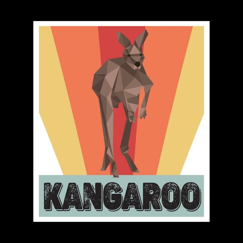 Kangaroo Retro Outback Australia Marsupials Kangaroo