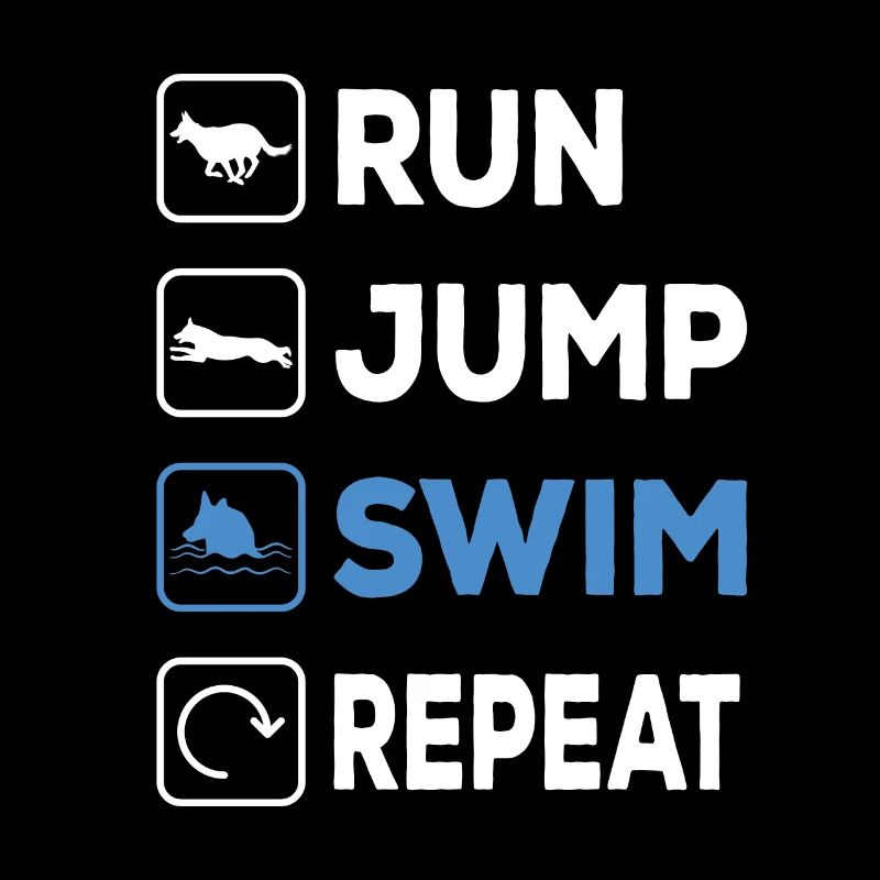 Run Jump Swim Repeat Dock Diving Dog