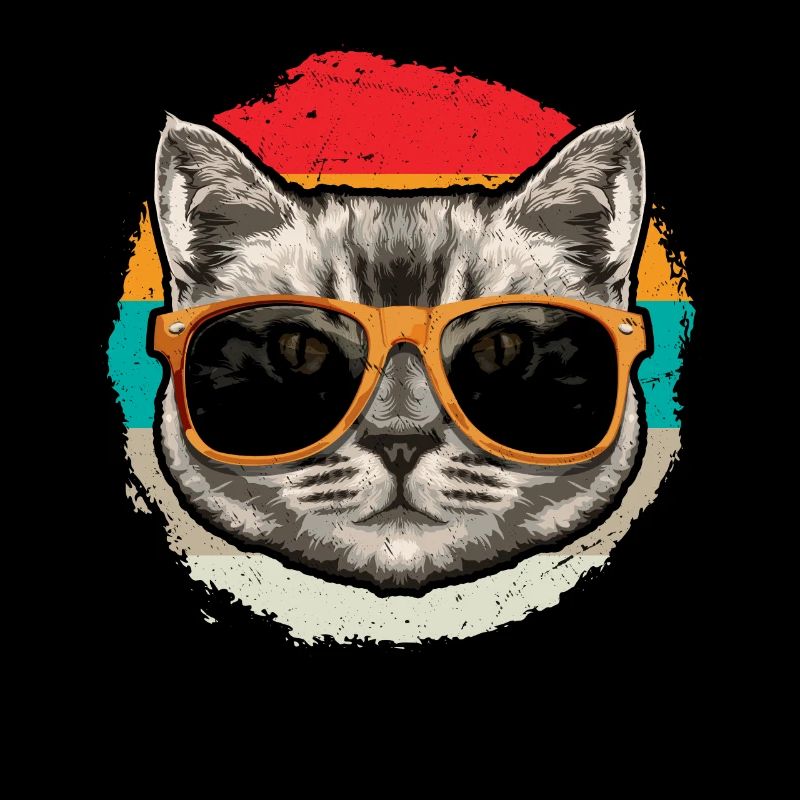 Sunglasses Cat Retro Kitten
