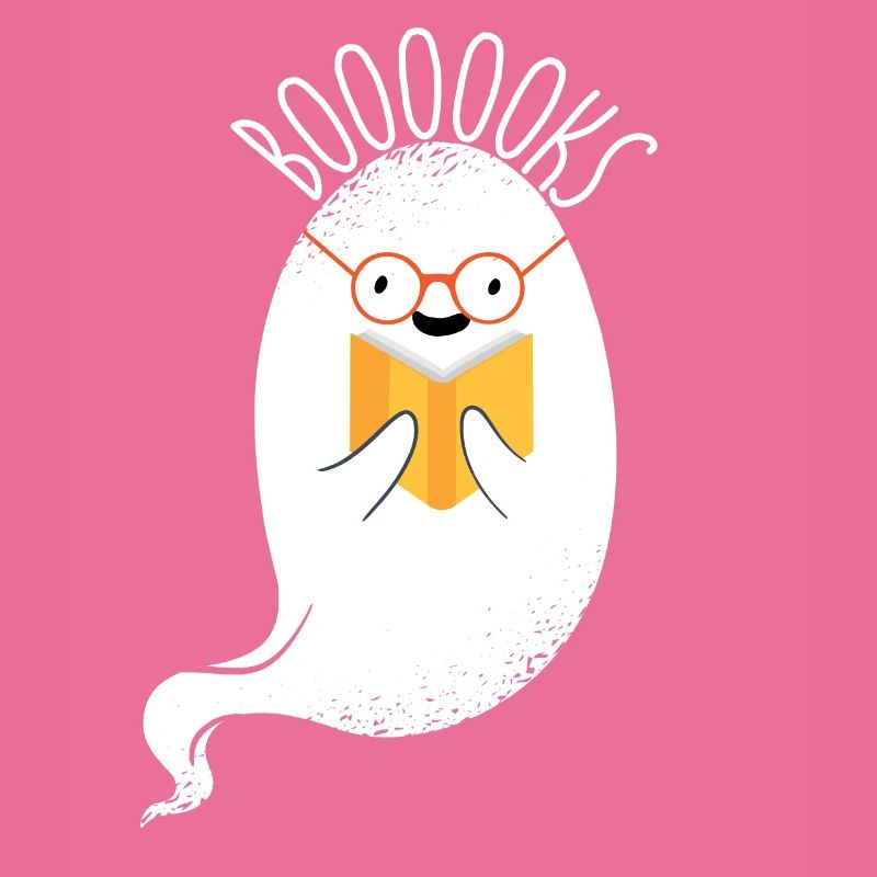 Ghost Halloween Bookworm Ghost Reading BoooooksLes