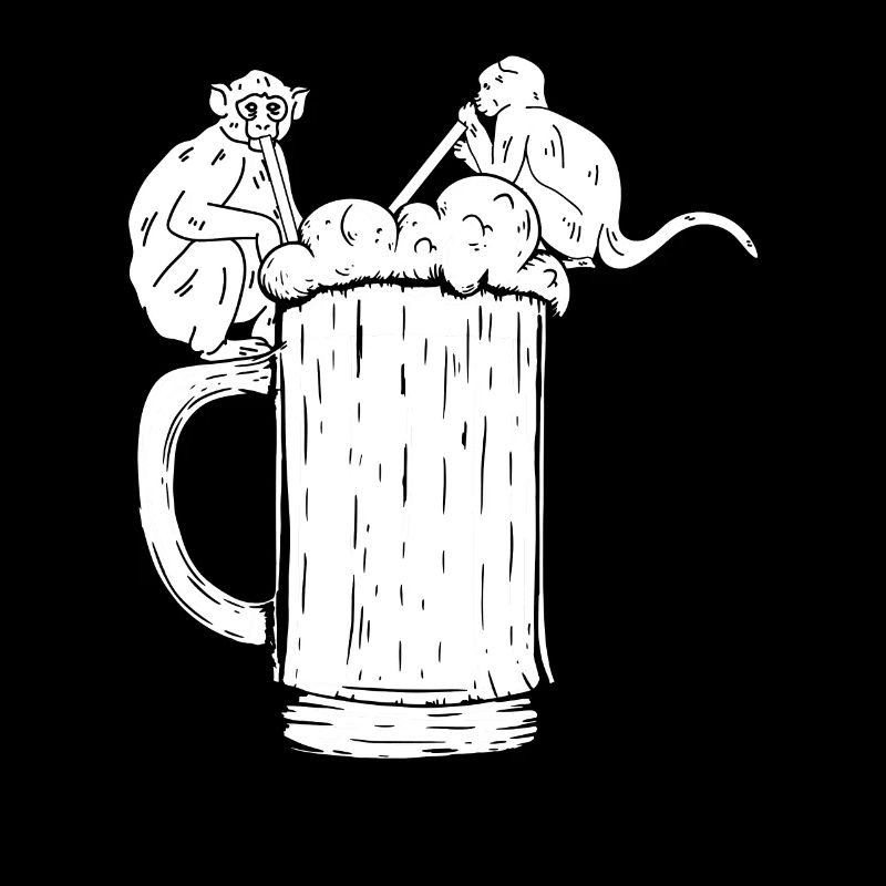 Singes orangs-outans avec de la bière - Funny Monkey Orangut