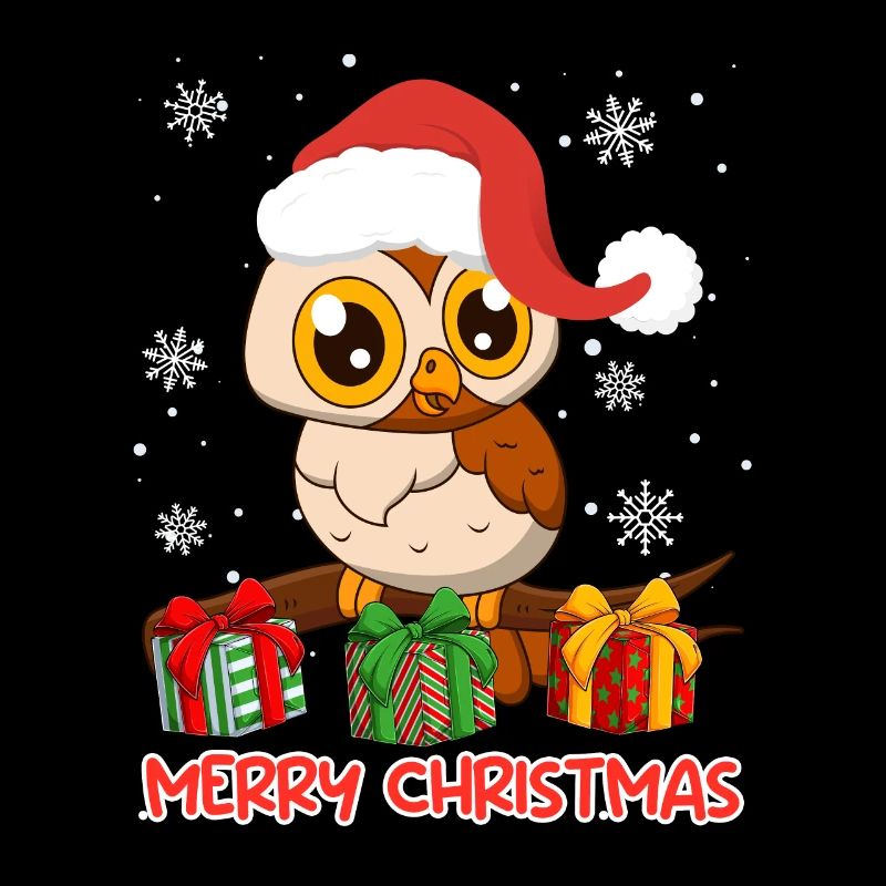 Frohe Weihnachten Eule Weihnachten