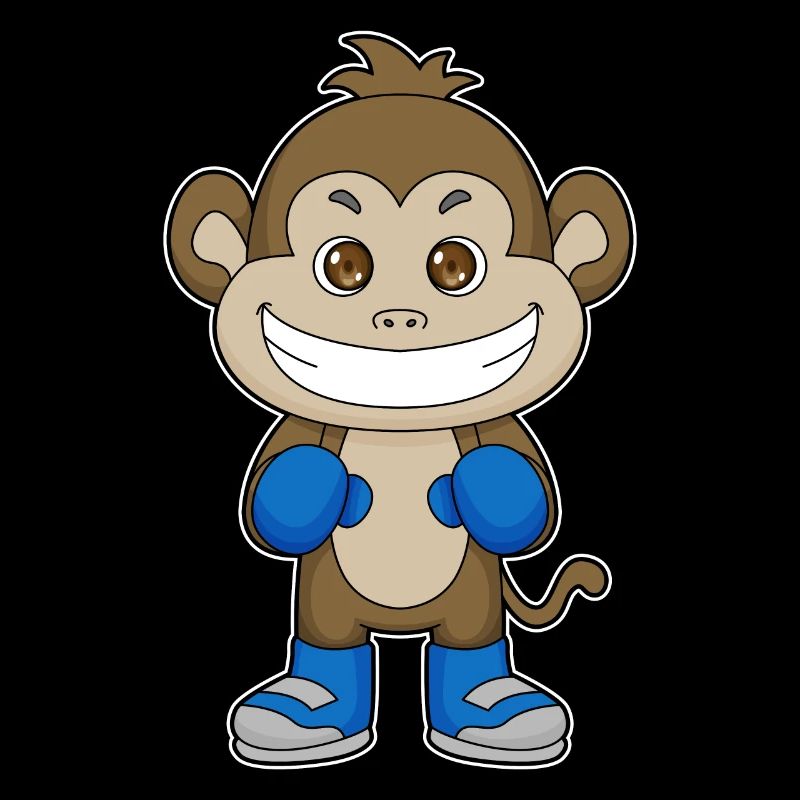 Gants de boxe boxeur de singe
