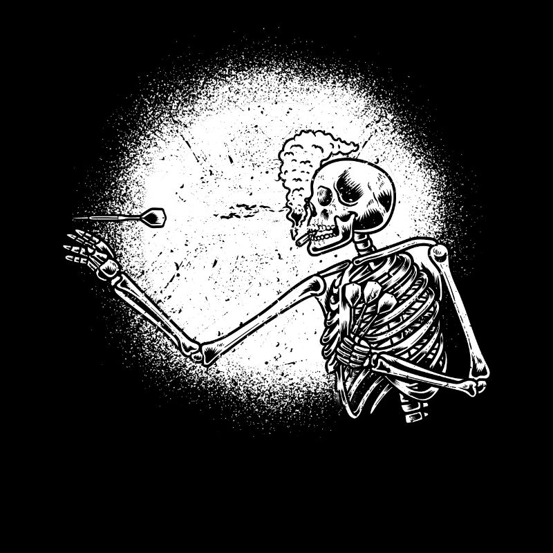 Skeleton Halloween Darts Darts Darts Player
