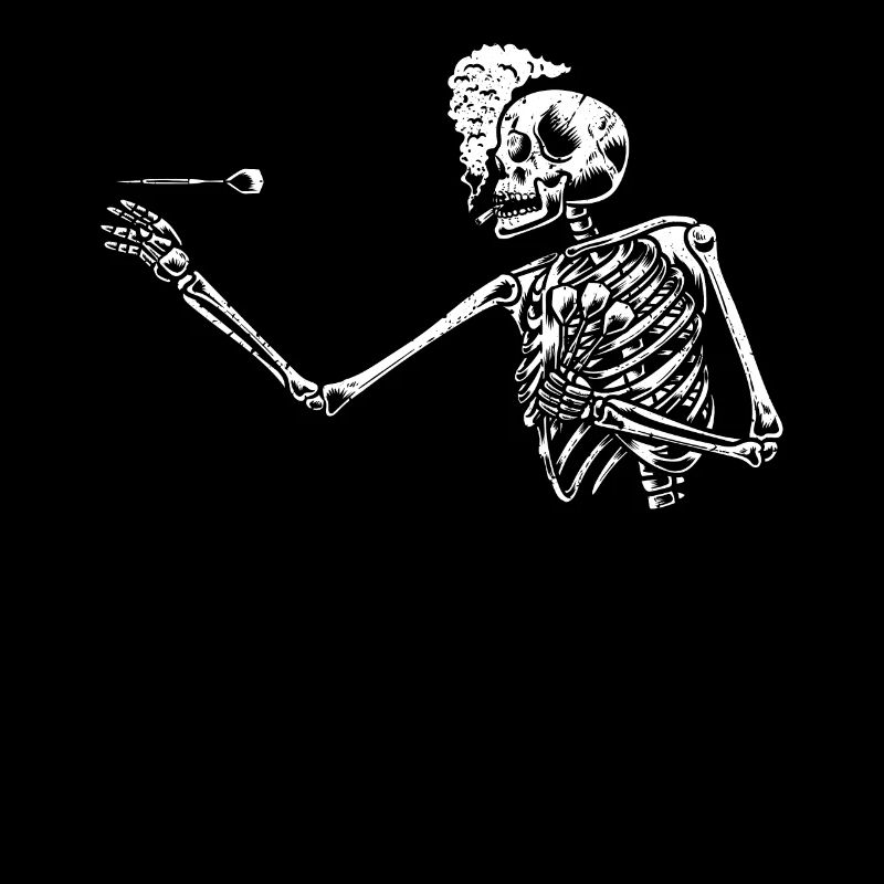 Skeleton Halloween Darts Darts Darts Player