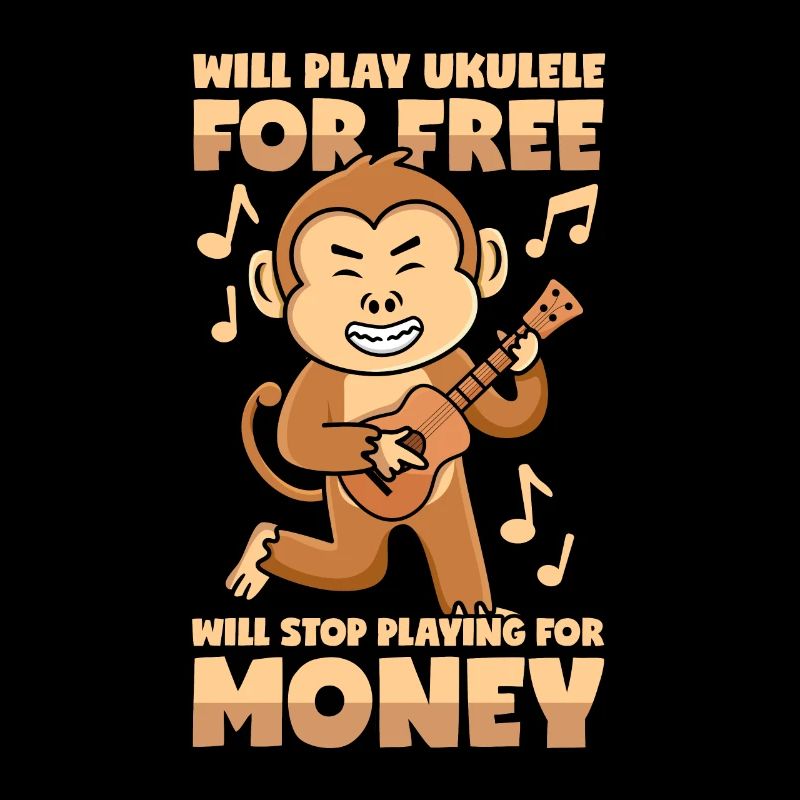 Monkey plays ukulele for free