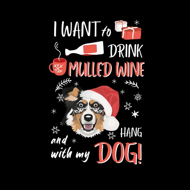Australian Shepherd Mulled Wine Christmas