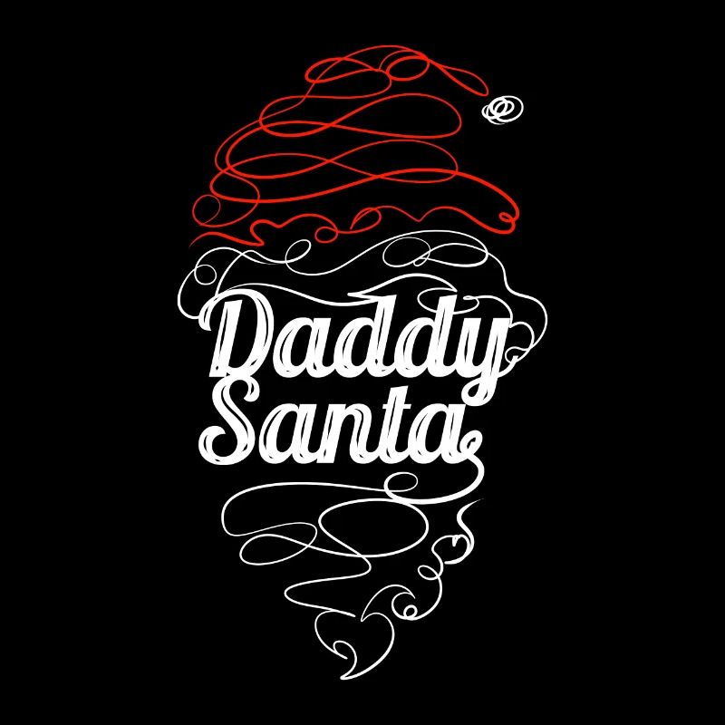 Lineart Daddy Santa Hat And Beard Christmas