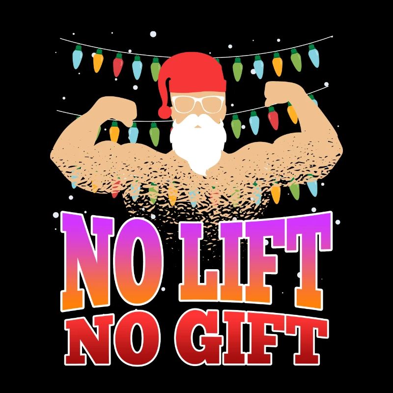No Lift no Gift Nicholas Bodybuilder Noël